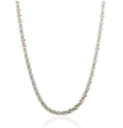 Collier délicat vintage en acier inoxydable texturé