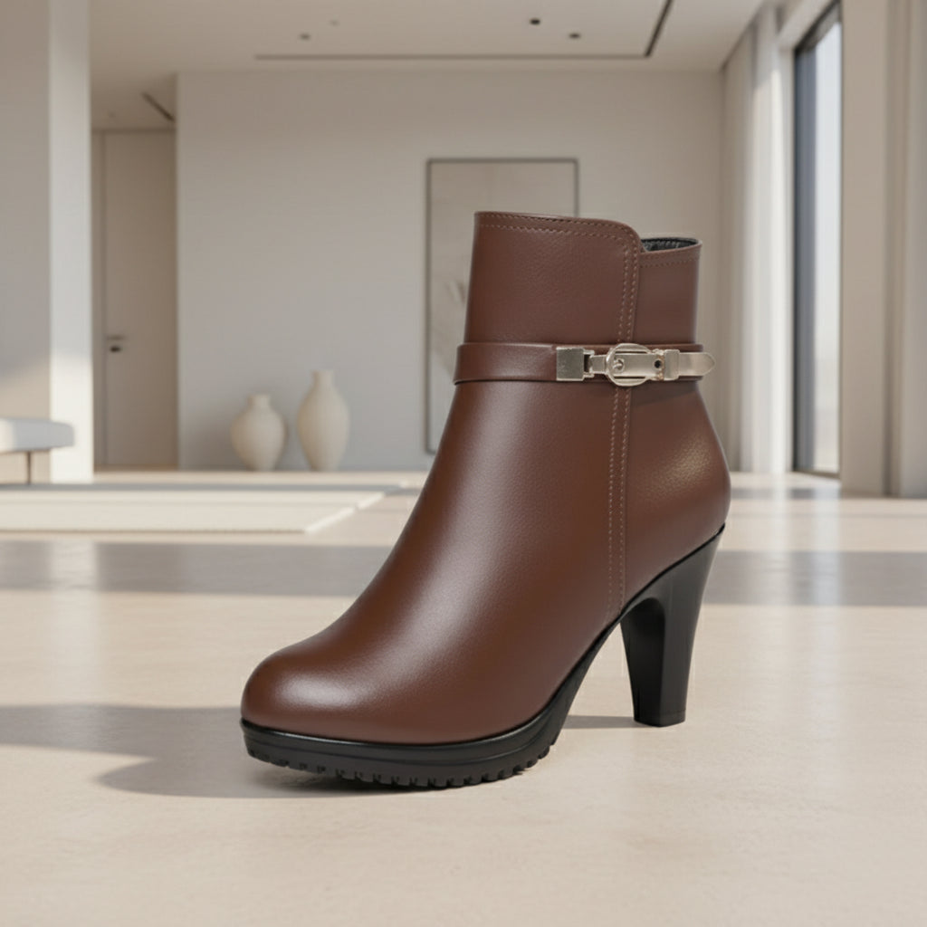 Damen-Ankle-Boots aus echtem Leder