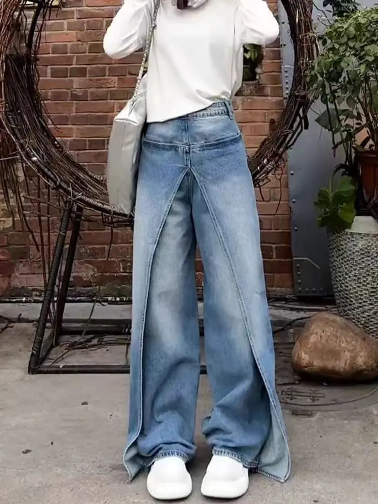 Retro-Jeans mit geradem Bein für Damen
