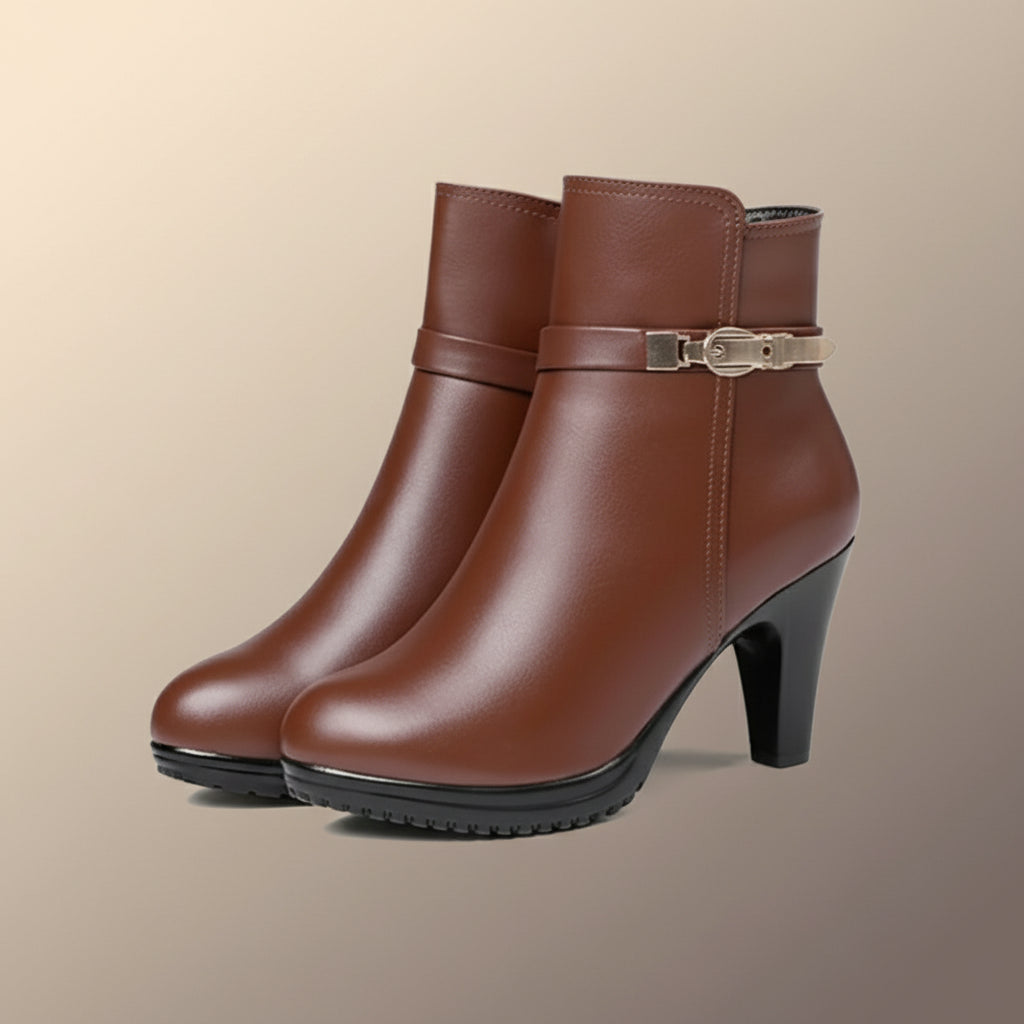 Damen-Ankle-Boots aus echtem Leder