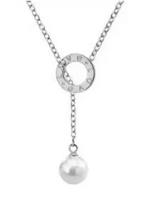 Collier délicat vintage en acier inoxydable texturé