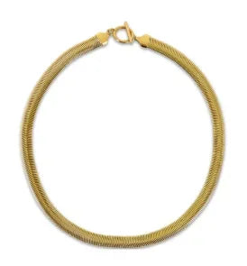 Collier délicat vintage en acier inoxydable texturé