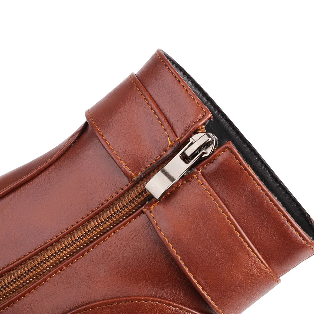 Damen-Ankle-Boots, hohe Absätze und trendige Schnalle, rot und schwarz,